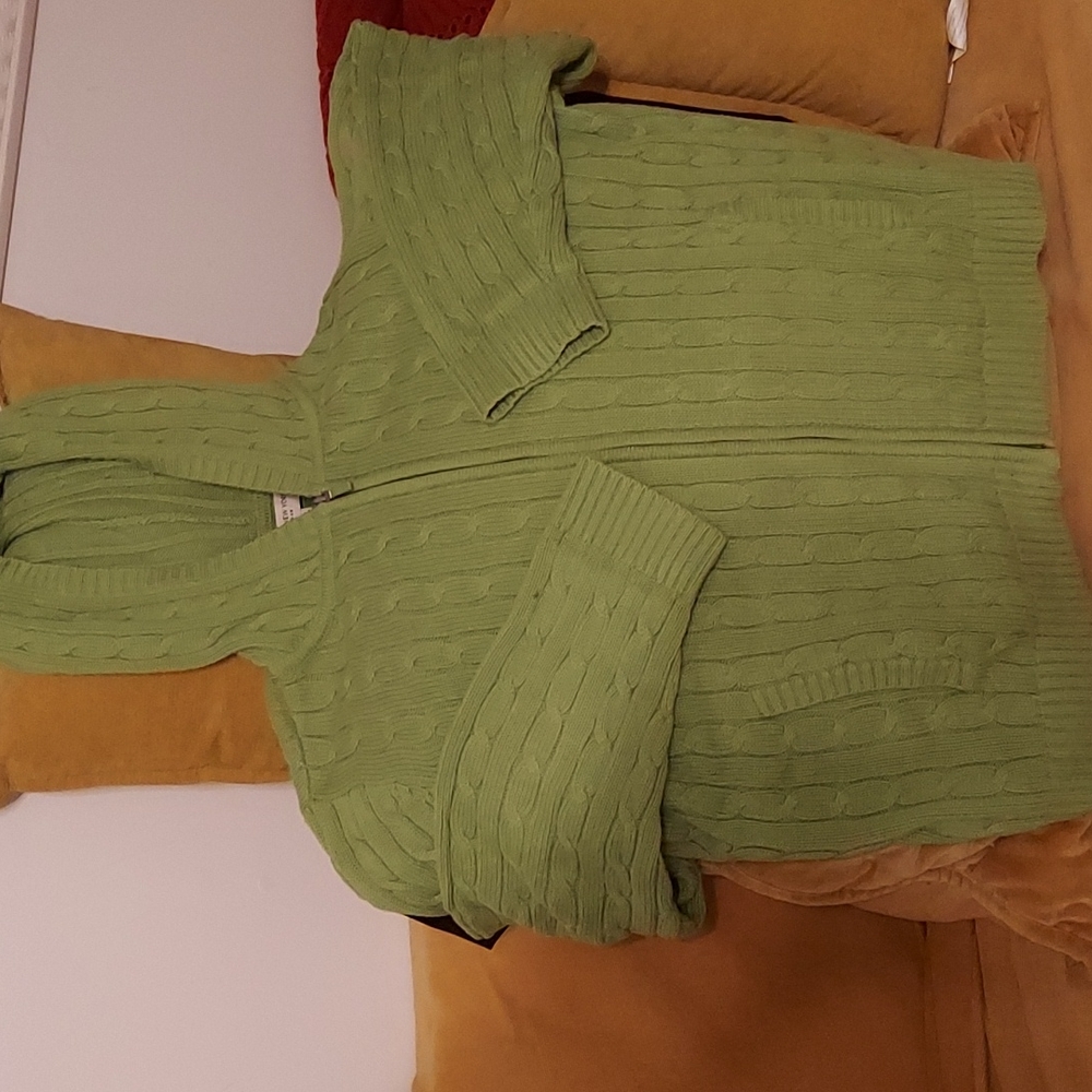Green Jones of New York sweater with hood